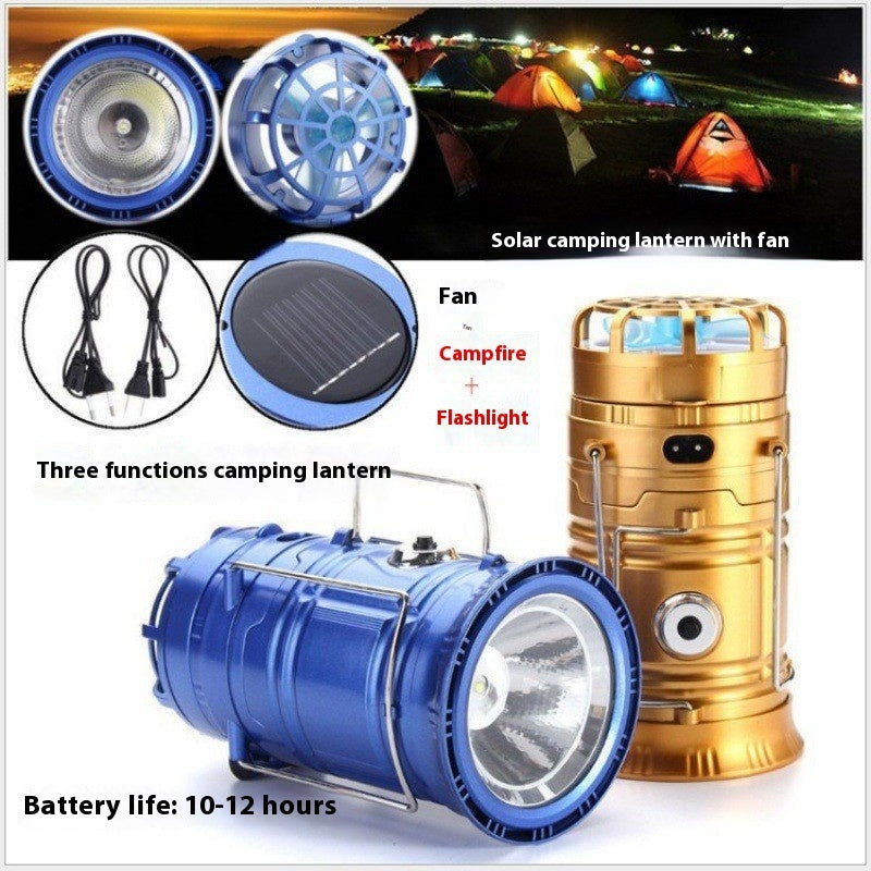 Flash Sale⚡ 50K+ SOLD! Almost Gone-5-In-1 Portable LED Camping Lantern With Fan