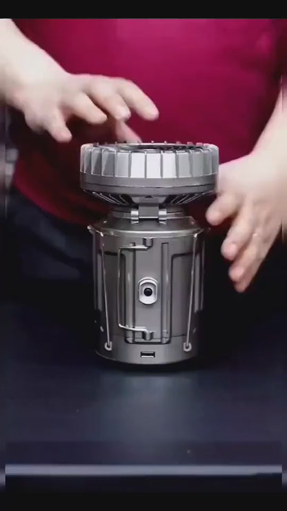 Flash Sale⚡ 50K+ SOLD! Almost Gone-5-In-1 Portable LED Camping Lantern With Fan
